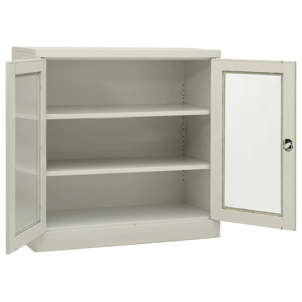 vidaXL Office Cabinet Light Gray 90x40x90 cm Steel