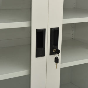 vidaXL Office Cabinet Light Gray 90x40x90 cm Steel