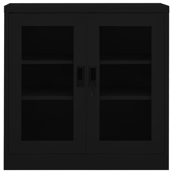 vidaXL Office Cabinet Black 90x40x90 cm Steel