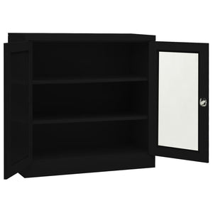vidaXL Office Cabinet Black 90x40x90 cm Steel