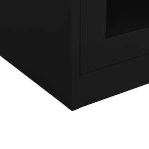 vidaXL Office Cabinet Black 90x40x90 cm Steel