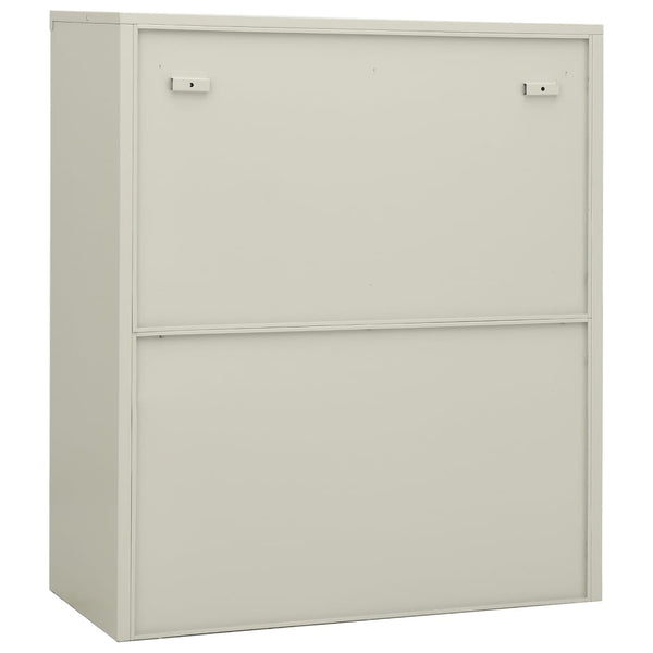 vidaXL Office Cabinet Light Grey 90x40x105 cm Steel