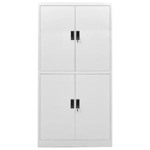 vidaXL Office Cabinet Light Gray 90x40x180 cm Steel