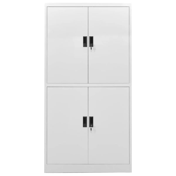 vidaXL Office Cabinet Light Gray 90x40x180 cm Steel