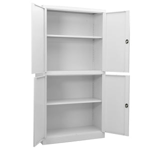 vidaXL Office Cabinet Light Gray 90x40x180 cm Steel
