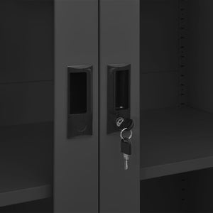 vidaXL Office Cabinet Anthracite 90x40x180 cm Steel