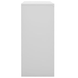 vidaXL Filing Cabinet with Sliding Door Light Grey 90x40x90 cm Steel
