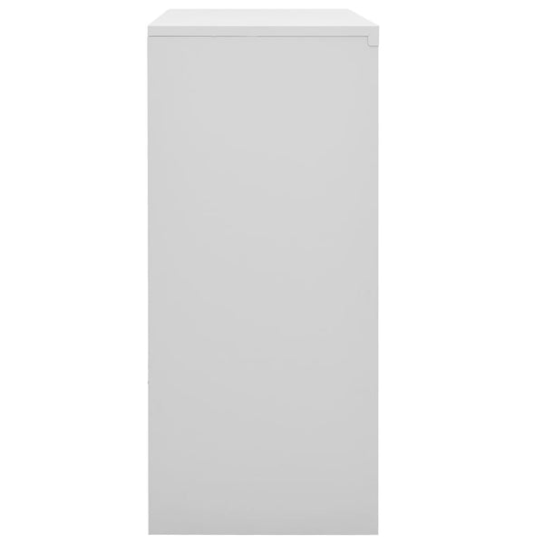 vidaXL Filing Cabinet with Sliding Door Light Grey 90x40x90 cm Steel
