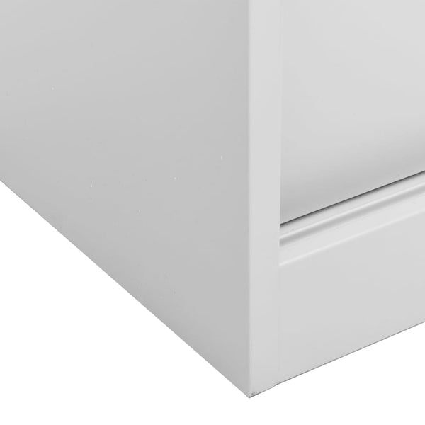vidaXL Filing Cabinet with Sliding Door Light Grey 90x40x90 cm Steel