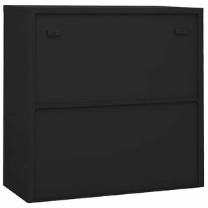vidaXL Filing Cabinet with Sliding Door Anthracite 90x40x90 cm Steel