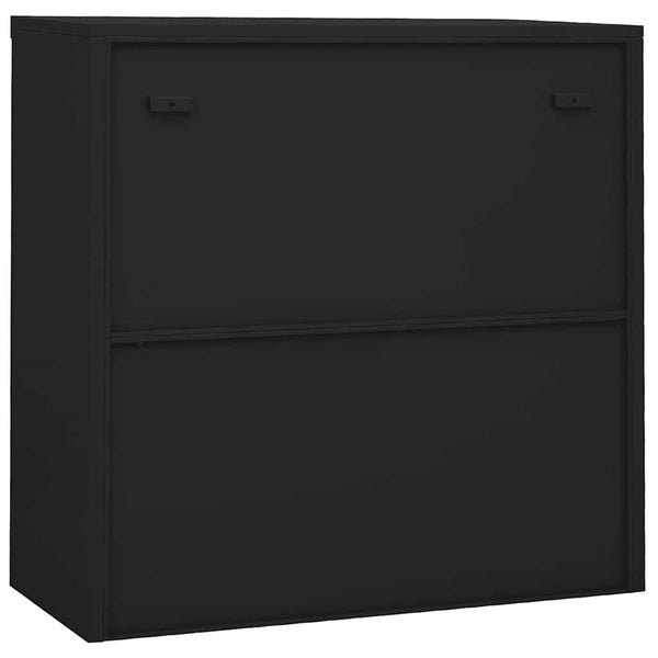 vidaXL Filing Cabinet with Sliding Door Anthracite 90x40x90 cm Steel