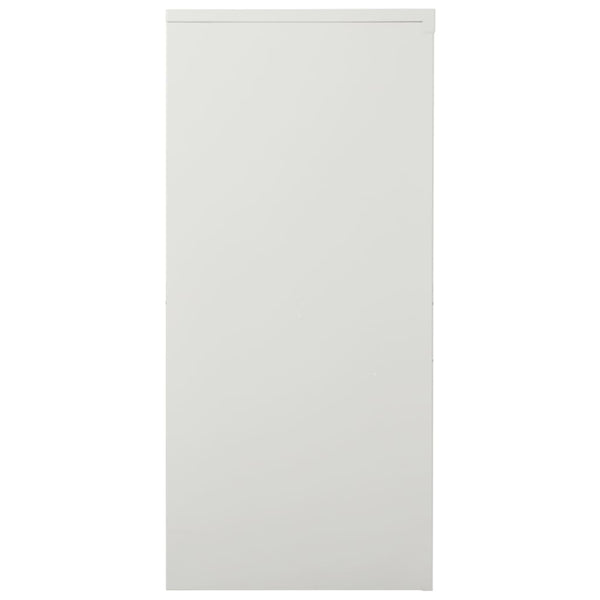 vidaXL Sliding Door Cabinet Light Grey 90x40x90 cm Steel