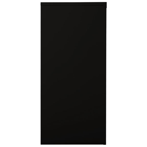 vidaXL Sliding Door Cabinet Black 90x40x90 cm Steel