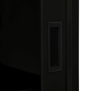 vidaXL Sliding Door Cabinet Black 90x40x90 cm Steel
