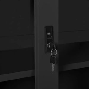 vidaXL Sliding Door Cabinet Anthracite 90x40x90 cm Steel