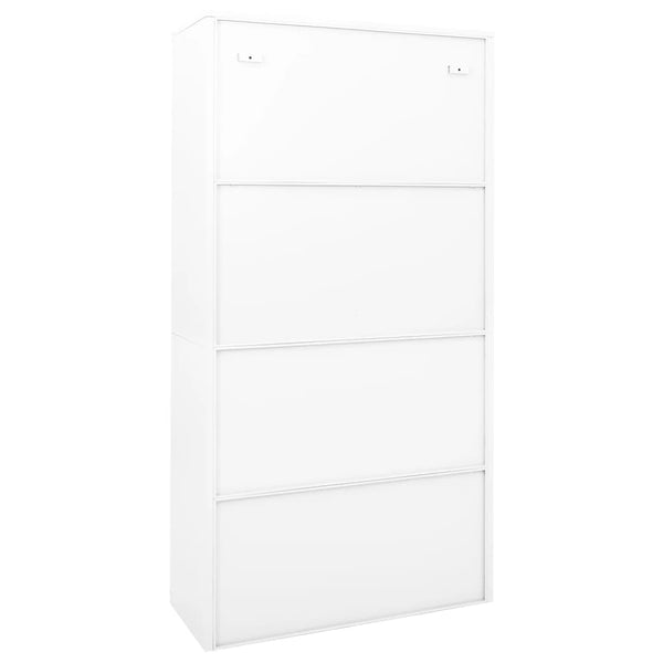 vidaXL Office Cabinet with Sliding Doors White 90x40x180 cm Steel