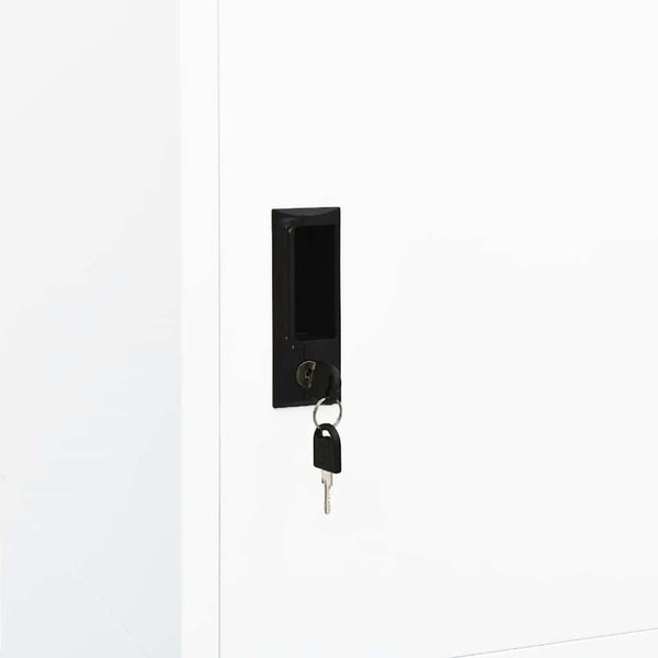 vidaXL Wardrobe White 80x50x180 cm Steel