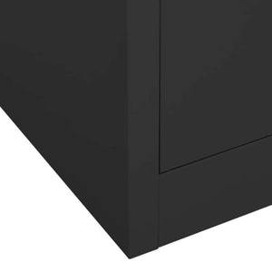 vidaXL Wardrobe Anthracite 80x50x180 cm Steel