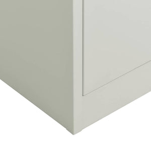 vidaXL Locker Cabinet Light Gray 90x40x180 cm Steel