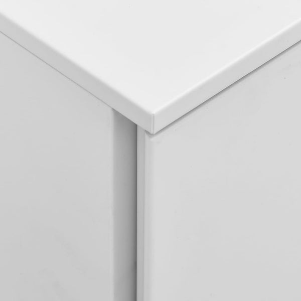 vidaXL Filing Cabinet with Wheels Light Gray 39x45x67 cm Steel