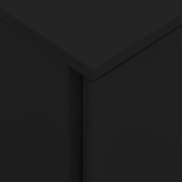 vidaXL Filing Cabinet with Wheels Black 39x45x67 cm Steel