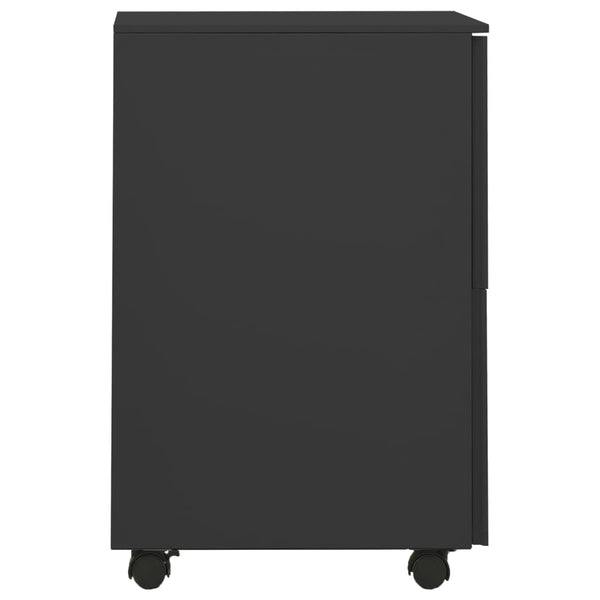 vidaXL Filing Cabinet with Wheels Anthracite 39x45x67 cm Steel