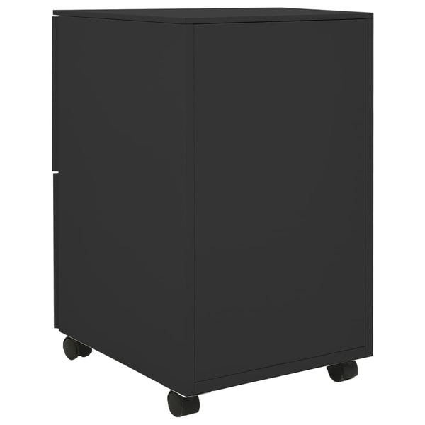 vidaXL Filing Cabinet with Wheels Anthracite 39x45x67 cm Steel