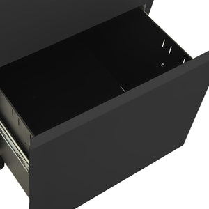 vidaXL Filing Cabinet with Wheels Anthracite 39x45x67 cm Steel