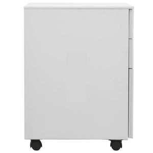 vidaXL Filing Cabinet with Wheels Light Grey 39x45x60 cm Steel