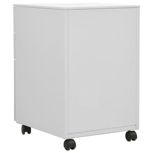 vidaXL Filing Cabinet with Wheels Light Grey 39x45x60 cm Steel