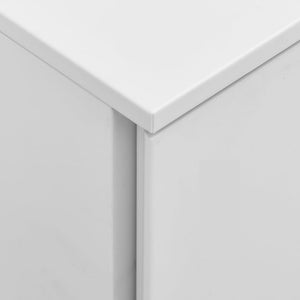 vidaXL Filing Cabinet with Wheels Light Grey 39x45x60 cm Steel