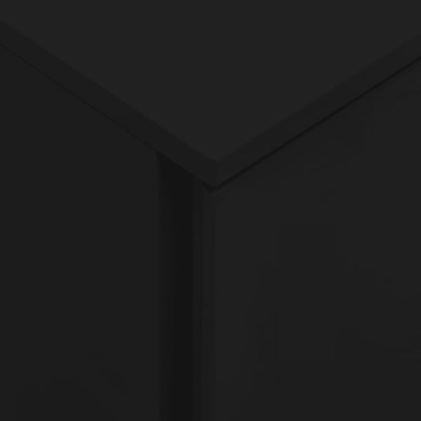 vidaXL Filing Cabinet with Wheels Black 39x45x60 cm Steel