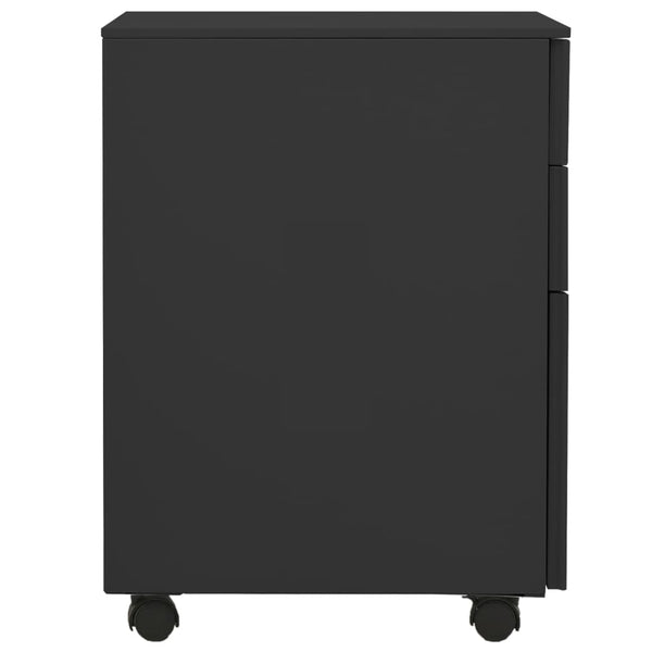vidaXL Filing Cabinet with Wheels Anthracite 39x45x60 cm Steel