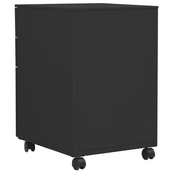 vidaXL Filing Cabinet with Wheels Anthracite 39x45x60 cm Steel