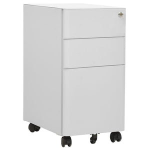 vidaXL Filing Cabinet with Castors Light Grey 30x45x59 cm Steel