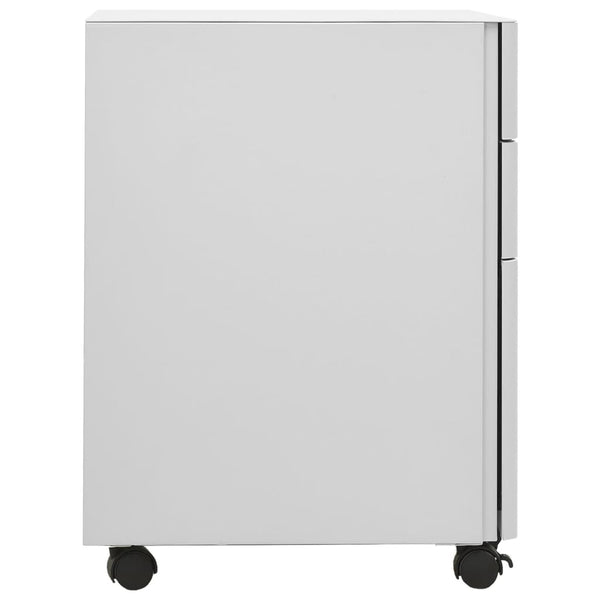 vidaXL Filing Cabinet with Castors Light Grey 30x45x59 cm Steel
