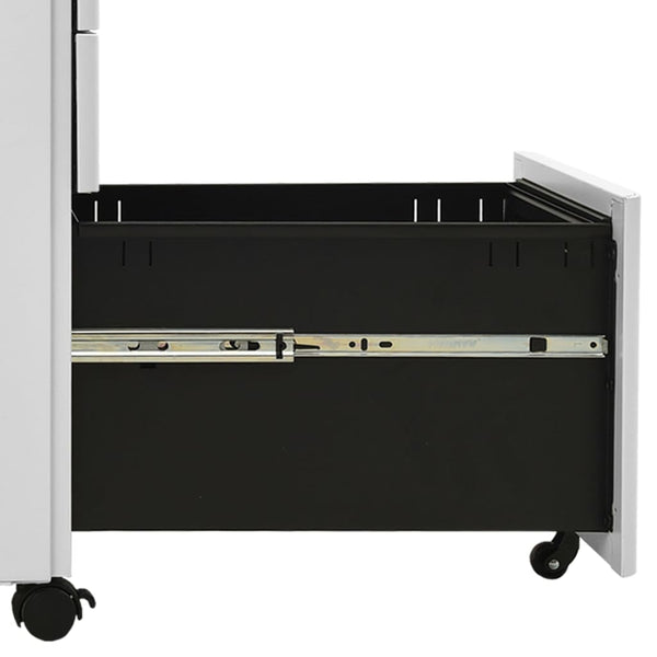 vidaXL Filing Cabinet with Castors Light Grey 30x45x59 cm Steel