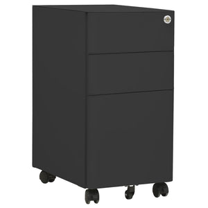 vidaXL Filing Cabinet with Castors Anthracite 30x45x59 cm Steel
