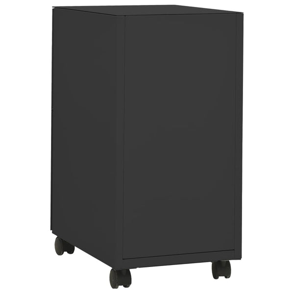 vidaXL Filing Cabinet with Castors Anthracite 30x45x59 cm Steel