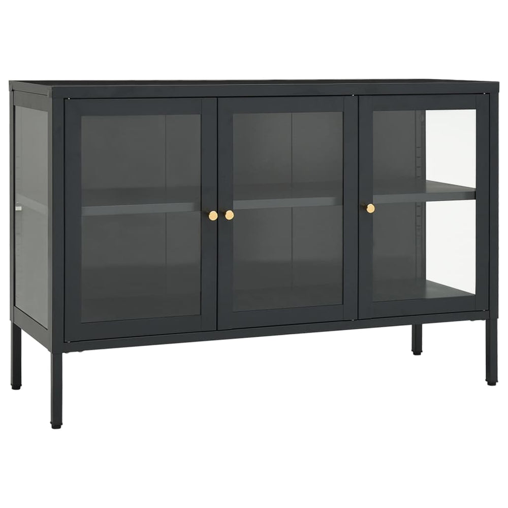 Anthrazit Sideboard 105 cm Stahl/Glas