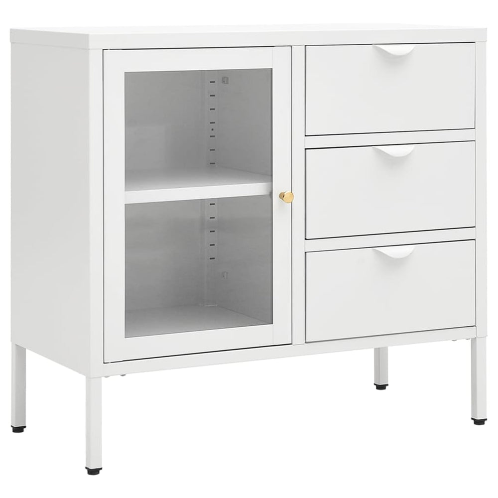Weißes Sideboard 75 cm mit Schubladen