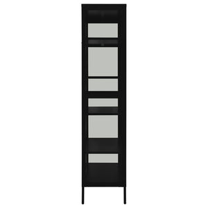 Schwarze Vitrine 90x40x180 cm
