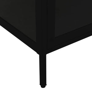 Schwarze Vitrine 90x40x180 cm