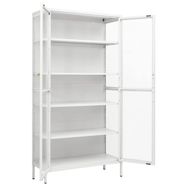 Weiße Vitrine 90x40x180 cm