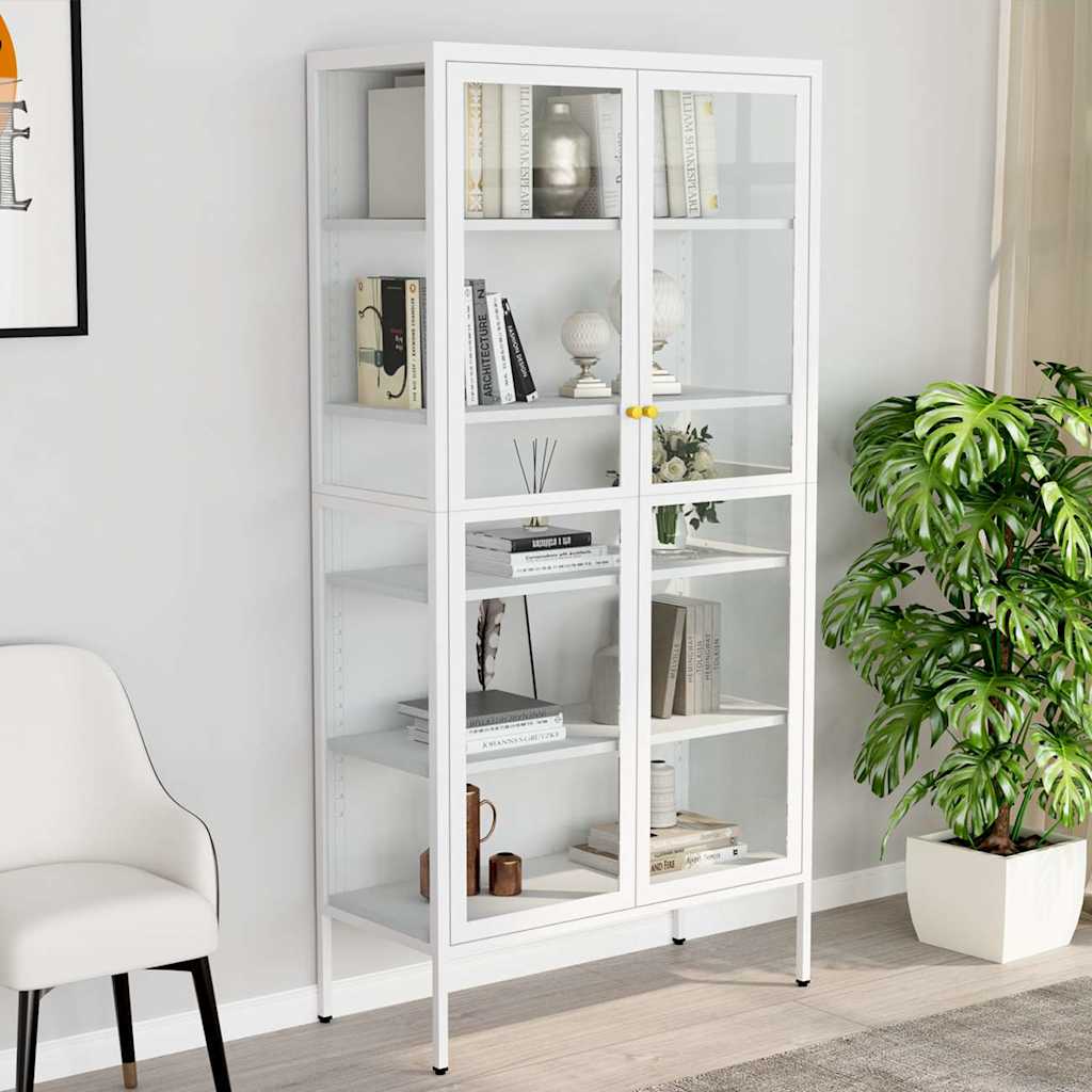Weiße Vitrine 90x40x180 cm
