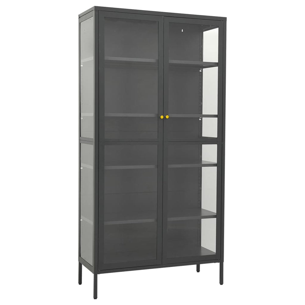 Anthrazit Vitrine 90x40x180 cm