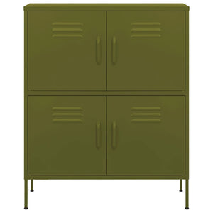 vidaXL Storage Cabinet Olive Green 80x35x101.5 cm Steel