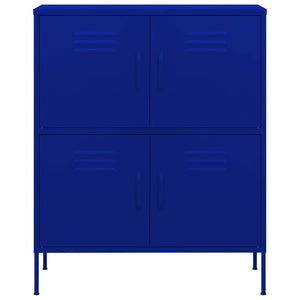 vidaXL Storage Cabinet Navy Blue 80x35x101.5 cm Steel