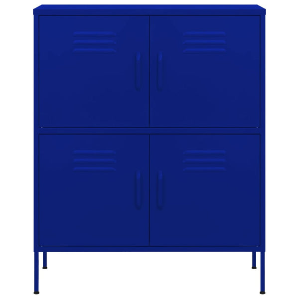 vidaXL Storage Cabinet Navy Blue 80x35x101.5 cm Steel
