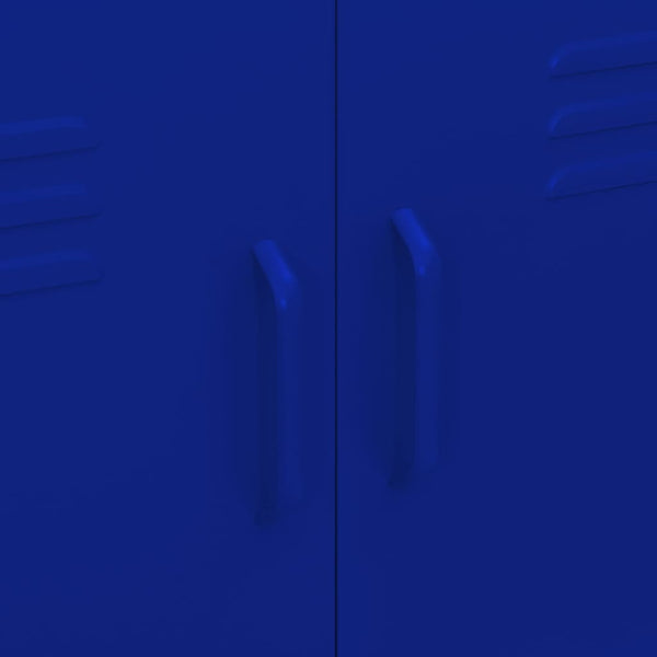 vidaXL Storage Cabinet Navy Blue 80x35x101.5 cm Steel